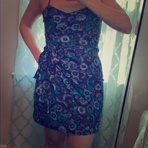 Lauren Conrad Floral ruched dress